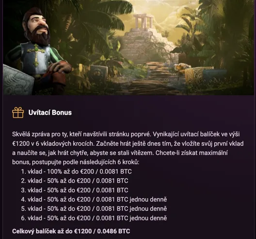 Casinonic Uvítací bonusy